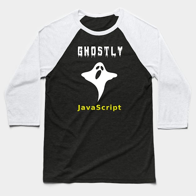 JavaScript Ghost Baseball T-Shirt by CWdesign